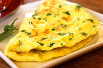 Pražená falešná omeleta lowcarb