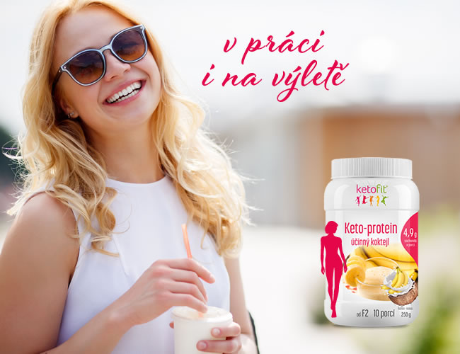 Levný keto protein koktejl Ketofit | Banán - kokos | Ketofit - keto ...