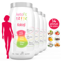 4x proteinový koktejl keto diety v 14 příchutích, 5040 g, 200 porcí - vlastní výběr