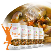 Houbová proteinová polévka 1450 g, 40 +10 porcí ketonové diety ZDARMA