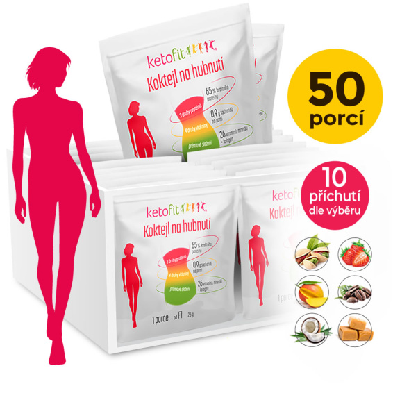 Proteinový koktejl na hubnutí Ketofit - 9 porcí - retro | Ketofit ...