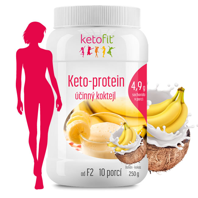 Levný keto protein koktejl Ketofit | Banán - kokos | Ketofit - keto ...